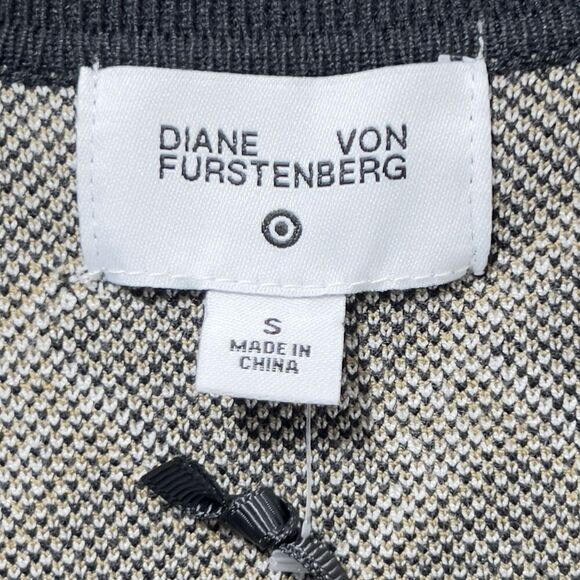 Diane Von Furstenberg For Target Knit Collared Wrap Dress Sz S Black Sleeveless - Picture 8 of 14